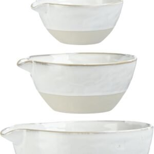 Creative Co-Op Stoneware White Batter Bowls