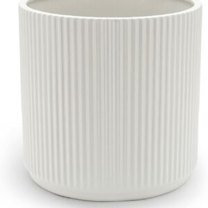Fluted Ceramic Round Planter